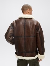 Genuine Leather <b>Pilot</b> Bomber Aviator <b>Jacket</b> Luxury Winter Coat Custom Private Label Sample Service Available Today - Product Image 2