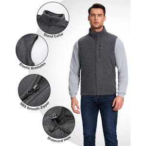 Chaleco Deportivo Personalizado para Hombre, de Forro Polar, Transpirable, 360g, con Cierre de Cremallera, Ropa de Trabajo, Chaqueta sin Mangas, OEM Pakistán - Product Image 4