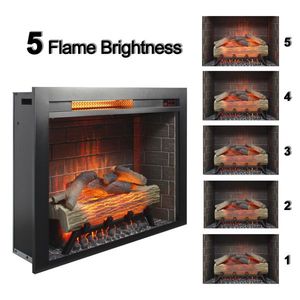 Chimenea Eléctrica de Pared de 28 Pulgadas con Panel Táctil, Control Remoto, Protección Contra Sobrecalentamiento y Sonido de Grietas - Product Image 4