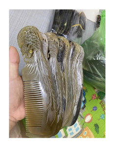 Luxury horn comb smooth polished hair comb professional salon styling tool - Product Image 1
