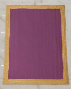 Tapis en jute rose tissé à la main style bohème chic, tapis de zone en fibres naturelles style ferme, décoration de sol rustique - Product Image 2