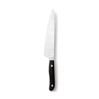 Couteau de Chef UM STEEL en Acier Damas Fait Main, Lame en Acier Inoxydable 440C, 7 Pouces, Étui en Cuir, Finition Polie Haute Brillance, Manche Ajustable