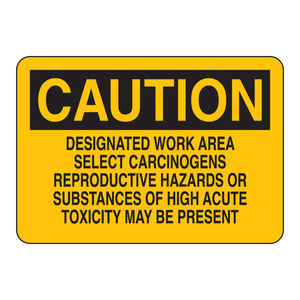 Panneau de signalisation de danger pour les zones à risque de produits cancérigènes et de troubles reproductifs 7 x 10 pouces Brady - Product Image 1