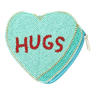 Woman Glass Beaded Wallet Custom <b>Pink</b> Xoxo Embroidered Coin <b>Purse</b> Handmade XOXO <b>Pink</b> Seed Beads Beaded Pouch by Needlework - Product Image 4