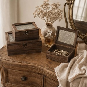 Caja de Almacenamiento de Madera Natural Más Vendida con Tapa con Bisagras, Organizador Duradero para el Hogar, Oficina, Dormitorio y Embalaje de Regalos en Venta - Product Image 5