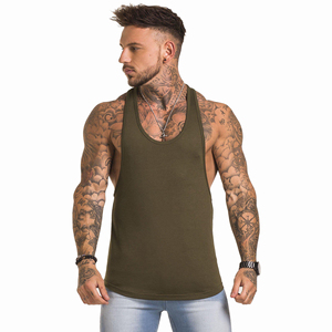 AMERICAN TRENCH CLOTHING 100% Polyester Solid <b>Men's</b> Sporty Eco-Friendly Regular-Fit Ribbed Tank Top Fitness Undershirt - Product Image 5