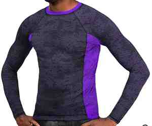 Chemises de compression pour hommes OEM de qualité supérieure, imprimées par sublimation, en polyester, pour la gym, le fitness, le surf et la plongée - Product Image 1