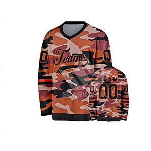 เสื้อฮอกกี้น้ำแข็งลายพรางสำหรับผู้ชาย คอวี แขนยาว ระบายเหงื่อได้ดี สกรีนลายตามสั่ง ชุดทีมแบบกำหนดเองได้ - Product Image 1