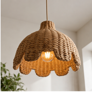 Handmade Woven Bamboo Pendant Lightshade for Bedroom <b>Ceiling</b> Lamp China Origin - Product Image 2
