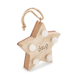 Stella decorativa in legno Lalie per la decorazione di luci di natale - Product Image 1