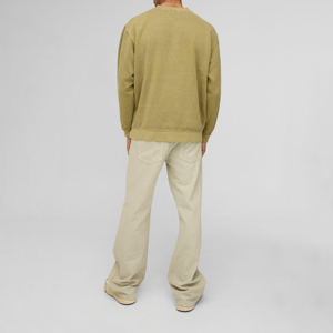 Custom French Terry Cotton <b>Sweatshirt</b> Vintage Crewneck <b>Plain</b> Oversize Men's <b>Sweatshirt</b> Solid Color With Custom Logo Front - Product Image 4