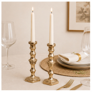 Juego de Portavelas de Metal Dorado de Lujo, Candelabros con Acabado de Latón Antiguo para Centros de Mesa de Boda y Decoración del Hogar - Product Image 4