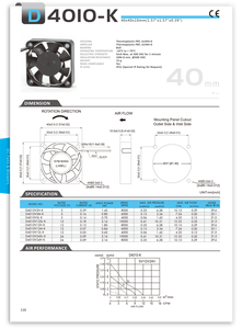 SYMBANG D4010-K 40x40x10mm 5V DC Mini ventilateur en plastique à roulement à billes sans balais OEM/ODM 10000/8000 tr/min - Product Image 5