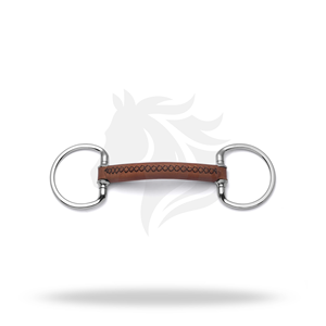Mors à étrier en cuir souple Eggbutt pour chevaux, équipement d'équitation - Product Image 1