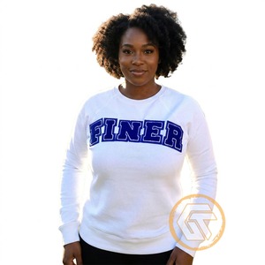 เสื้อสเวตเชิ้ตปักลายตามสั่งสำหรับสตรีชมรม Zeta Phi Beta คอวี แขนยาว ผ้าฝ้าย 100% สำหรับฤดูใบไม้ร่วงและฤดูหนาว ขายส่ง - Product Image 3