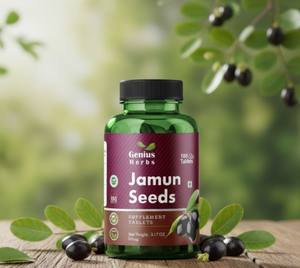 Comprimés de graines de Jamun séchées au soleil, ingrédients de qualité supérieure, comprimés pressés à base de plantes pour la vitalité et l'équilibre naturel - Product Image 4