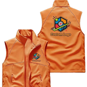 Custom Men's Winter Casual Cooling Solid Canvas Vest Hoodie Jacket Multi-Pocket Zipper Breathable Outdoor/Utility Hiking - Product Image 1