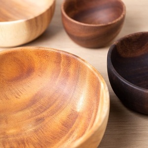 Bol en bois d'acacia miniature, vaisselle de table pour hôtel, restaurant, cuisine, saladier, bois entier, au meilleur prix, artisanat naturel - Product Image 4