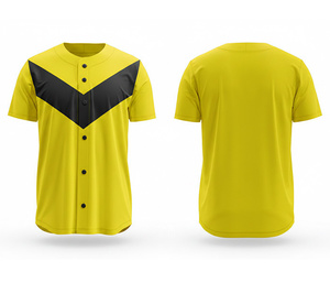 Maillot de baseball personnalisé avec impression par sublimation, vêtements de sport |   Kit de baseball d'équipe avec logo et numéros personnalisés |   Polyester respirant - Product Image 4