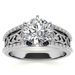 IGI Certified Lab Grown Diamond Diamond Cute Celtic Engagement Ring VS1 Clarity Brilliant Cut Bride Wear Wedding 18k Gold Ring - Product Image 1