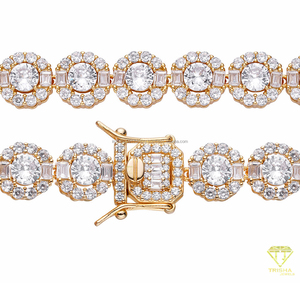 High Quality Hip Hop Iced Out VVS Moissanite Diamond Tennis Bracelet 925 Sterling Silver Bling for <b>Men</b> - Product Image 3