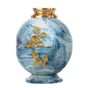 Nouveau design tendance, vase décoratif en métal avec longue base en verre, plaqué or, motif floral, minimaliste, fait main - Product Image 3