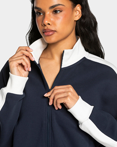 OEM <b>Women</b>’s Football Tracksuit Set Polyester Cotton Full Zip <b>Jacket</b> Joggers Soccer Training Contrast Panel Casual Athletic Wear - Product Image 6