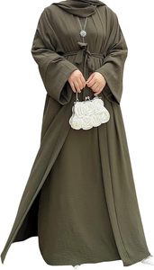 Solid Color Burqa Latest Model Muslim Islamic Clothing Best Seller Dubai Abaya Double Layer Floor Length Abayas Customizable - Product Image 2