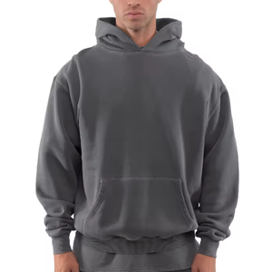 Nouvelle Collection – Sweats à Capuche Zippés Oversize pour Homme en Molleton 100% Coton, Épaules Tombantes, Manches Longues, Poignets Cousus, Personnalisez Votre Logo – Vêtements d'Hiver pour Homme - Product Image 3