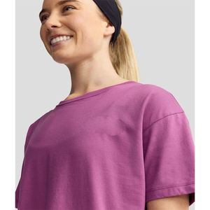 T-shirt Oversize Femme 100% Coton Haute Qualité, Grammage Lourd, Logo Personnalisé, Manches Courtes, Couleur Unie, Été - Product Image 4