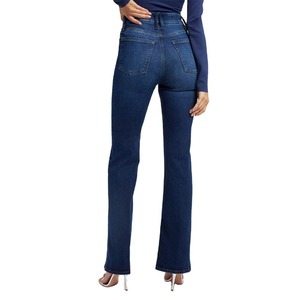 High Quality New Wholesale Women's Casual Woven Denim <b>Jeans</b> Mid Waist Snow Wash Solid Winter Wide Leg Loose Fit Quick Dry - Product Image 3