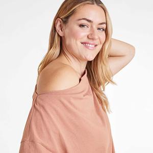 Camiseta de Algodón 100% Ecológica para Mujer, Estilo Casual, Manga Corta, Color Sólido, con Bordado, Venta al Por Mayor - Product Image 3