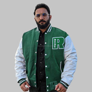 แจ็กเก็ตเลตเทอร์แมนเสื้อแขนยาวหนังแท้สำหรับผู้ชายเสื้อแจ็คเก็ตแบบเท่ๆมีสไตล์สำหรับฤดูหนาว - Product Image 1