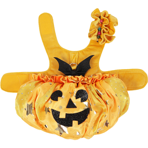 [Lydia.st] fanCpet Harnais de chien de qualité supérieure pour Halloween, costume de citrouille avec ailes de chauve-souris scintillantes, vente en gros B2B - Product Image 4