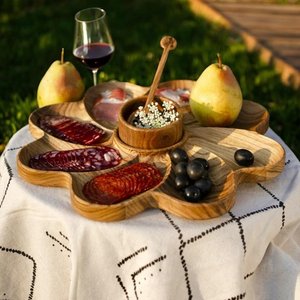 Handmade Wooden Coffee Table Tray Decorative Serving Plate Nordic Design Farmhouse Home Decoration Storage Organizer - Product Image 4