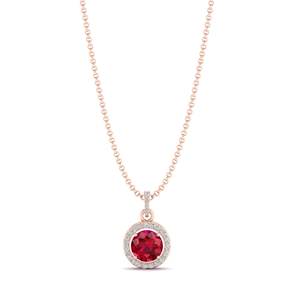 REYES Factory Direct Sale 925 Sterling <b>Silver</b> Moissanite Jewelry Round Brilliant Cut 2.73 Carat Ruby Gemstone Pendant <b>Necklaces</b> - Product Image 1