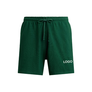 Shorts graphiques en jersey respirant à logo avant, coupe décontractée, pour hommes, style universitaire, personnalisables OEM, vêtements de sport rétro, bas de tenue mode été - Product Image 1