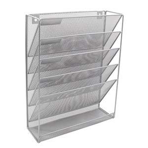 Single Shelve Wall Mounted Metal Magazine File Rack Organizer Entryway <b>Mail</b> Office Bathroom Home Use-Multifunction Design - Product Image 3