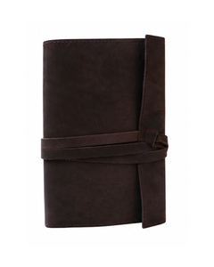Journal relié en cuir brun foncé – Style antique avec fermeture à lien en cuir, agenda rechargeable fait main - Product Image 5
