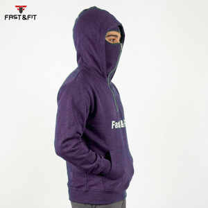 Sweat à capuche confortable à manches longues en polaire respirant et écologique avec couvre-visage intégral - Product Image 3