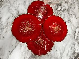 Premium Resin Coasters Handmade Stylish Coffee Mug Coaster Set For Dining <b>Table</b> <b>Protection</b> By AALIYAN IMPEX - Product Image 3