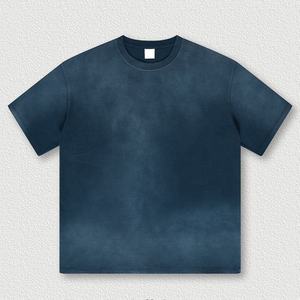 Camisetas de algodón para hombre, estilo vintage, de gran tamaño, con efecto descolorido por el sol, personalizadas al por mayor, nueva moda, alta calidad. - Product Image 3