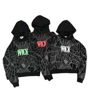 เสื้อมีฮู้ดสำหรับผู้ชายเสื้อแนวสตรีทแบบสวมหัวพิมพ์ลายกรดซักได้สไตล์วินเทจออกแบบได้ตามต้องการมีซิปแฟชั่นสำหรับฤดูหนาว - Product Image 1