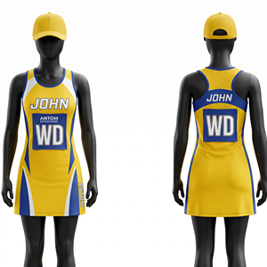 Robe de maillot de netball personnalisée sublimée, vert et blanc, uniforme d'équipe avec impression de nom et de numéro pour femmes et filles, compétition de club - Product Image 5