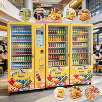 Distributeur automatique anti-collision en métal pour snacks et boissons emballés, résistant à l'usure