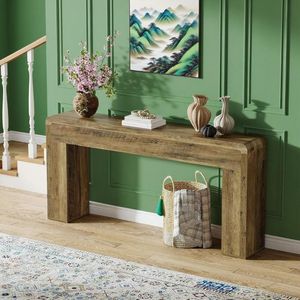 70.9 pollici Extra lungo in legno rustico consolle stile fattoria divano divano per soggiorno e ingresso Console tavoli - Product Image 3