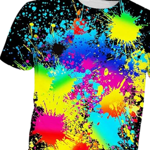 T-shirt pour homme à manches courtes, col rond, coupe classique, style décontracté, imprimé numérique, respirant, 100% polyester, anti-rides, séchage rapide - Product Image 5