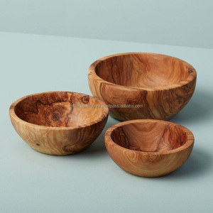 Natural Non Toxic Wooden <b>Bowl</b> <b>Snack</b> Serving <b>Bowl</b> Made From Neem Wood No Color Used 1PC Teak - Product Image 1