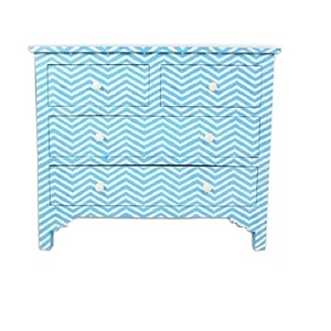 Armoire à tiroirs élégante en bois avec incrustation d'os pour la maison cuisine chambre salon décoratif GM Impex ferme décorative - Product Image 4