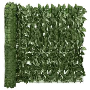 Écran de balcon vert foncé 157,5 x 29,5 po en polyéthylène et tissu, plantes et verdure artificielles - Product Image 1